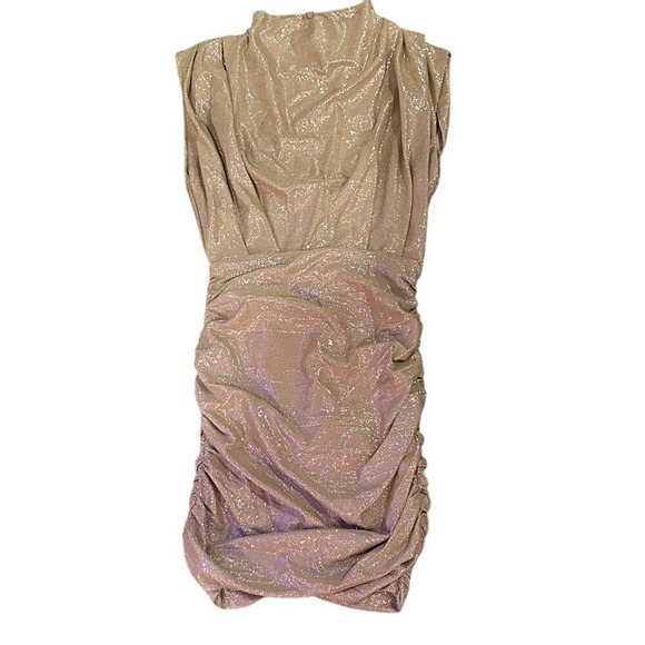 REVOLVE Shimmering Gold Mini Dress